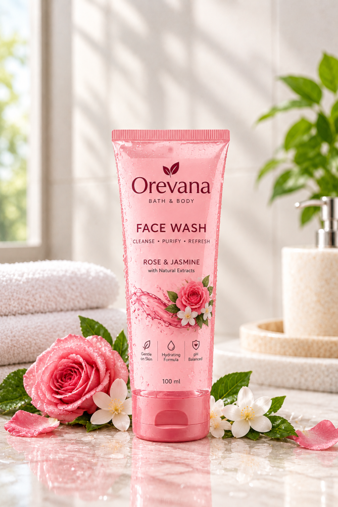 OREVANA Rose & Jasmine Face Wash – 100 ml