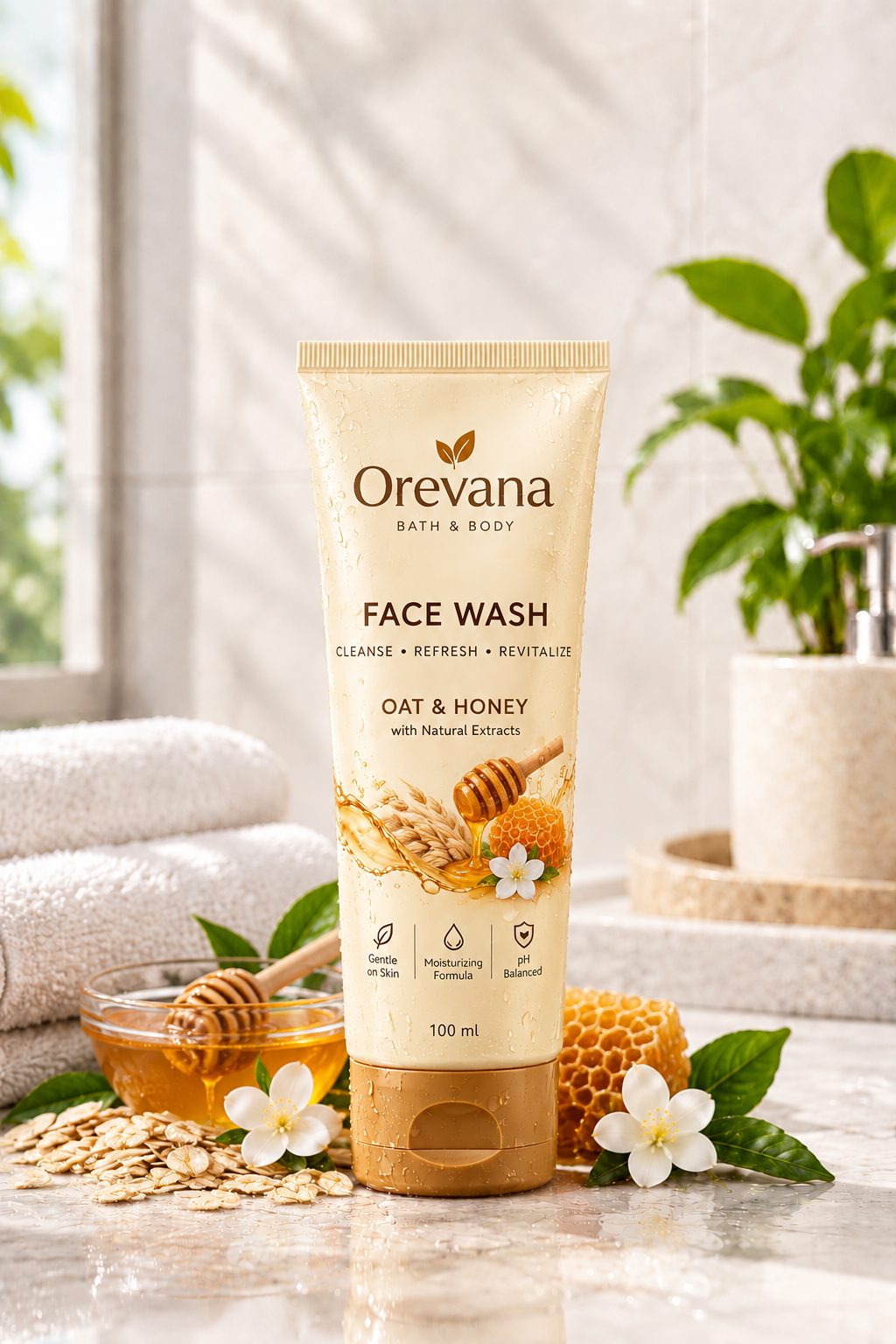 OREVANA Oat & Honey Face Wash – 100 ml