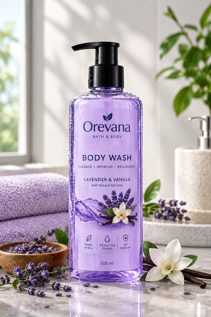 OREVANA Lavender & Vanilla Body Wash – 500 ml