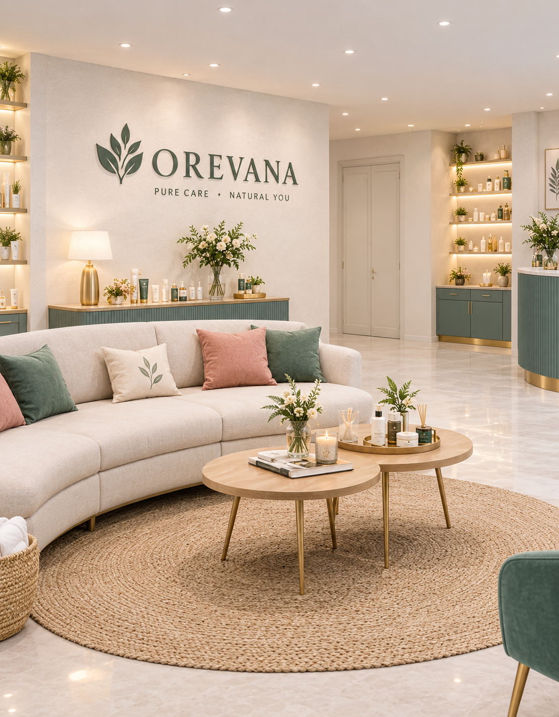 reception and weaiting areas
OREVANA Reception and Waiting Area for Skincare Customers